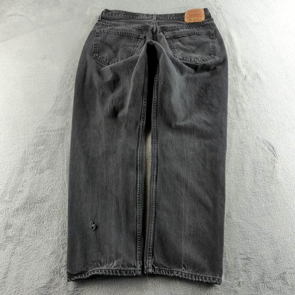 Vintage 90s Levis 501 Jeans 38x30 (Fits 34x30) Black Faded Grunge Punk Skate Y2K